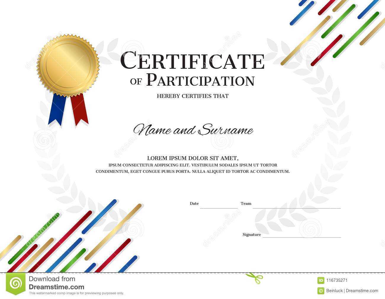 Certificate Template In Sport Theme With Border Frame Throughout Athletic Certificate Template