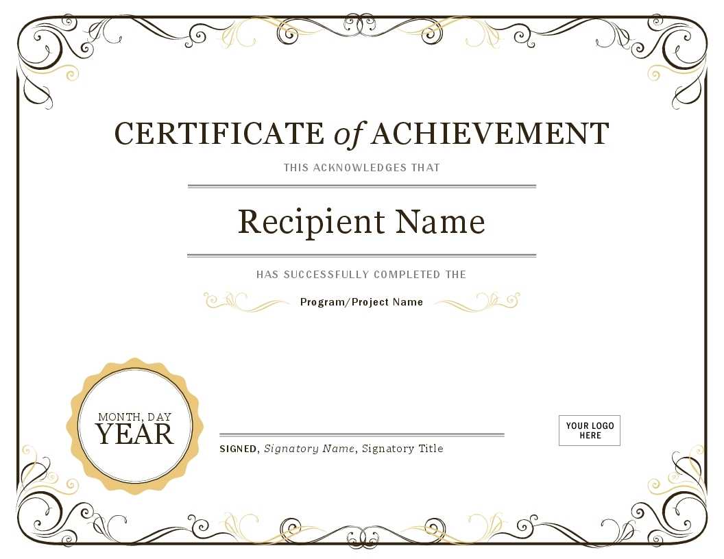 Certificate Template In Word | Safebest.xyz Regarding Certificate Of Achievement Template Word