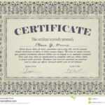Certificate Template Stock Vector. Illustration Of Promotion With Promotion Certificate Template