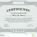 Certificate Template Stock Vector. Illustration Of Throughout Free Stock Certificate Template Download