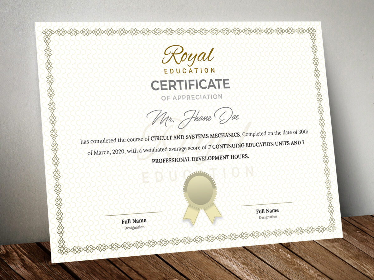 Certificate Template - Traditionalsmashing Studio On In Mock 