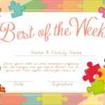 Certificate Template With Children Background – Download For Star Of The Week Certificate Template