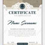 Certificate Template With Clean And Modern Pattern, Luxury  Golden,qualification.. Within Qualification Certificate Template