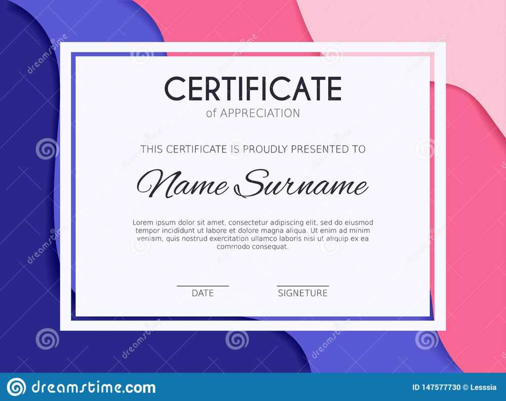 Certificate Template With Decoration Element. Design Diploma inside