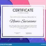Certificate Template With Decoration Element. Design Diploma Inside Academic Award Certificate Template