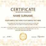 Certificate Template With Gold Emblem. Design For Diploma, Certificate.. Within Retirement Certificate Template