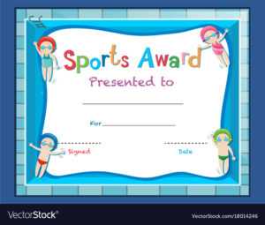 Certificate Template With Kids Swimming within Swimming Certificate Templates Free