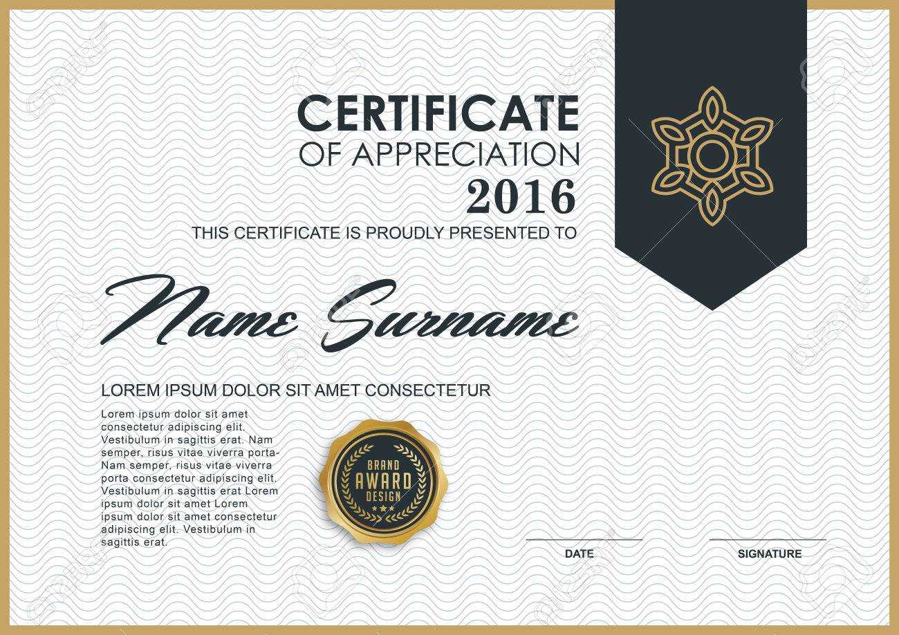Certificate Template With Luxury And Modern Pattern,, Qualification.. Inside Qualification Certificate Template