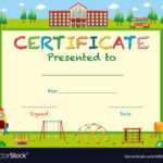 Certificate Template With School In Background With Regard To Free School Certificate Templates