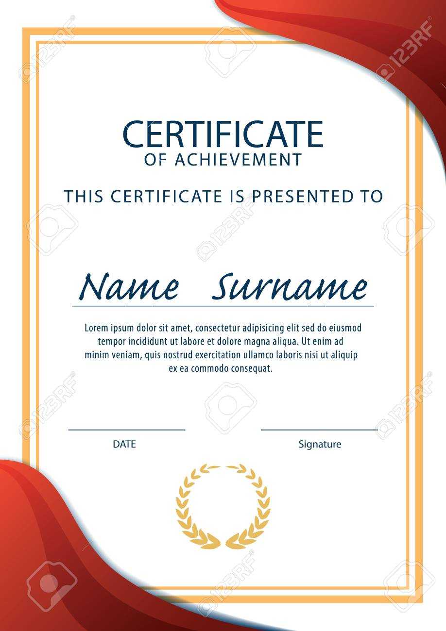 Certificate Template,diploma,a4 Size ,vector Pertaining To Certificate Template Size