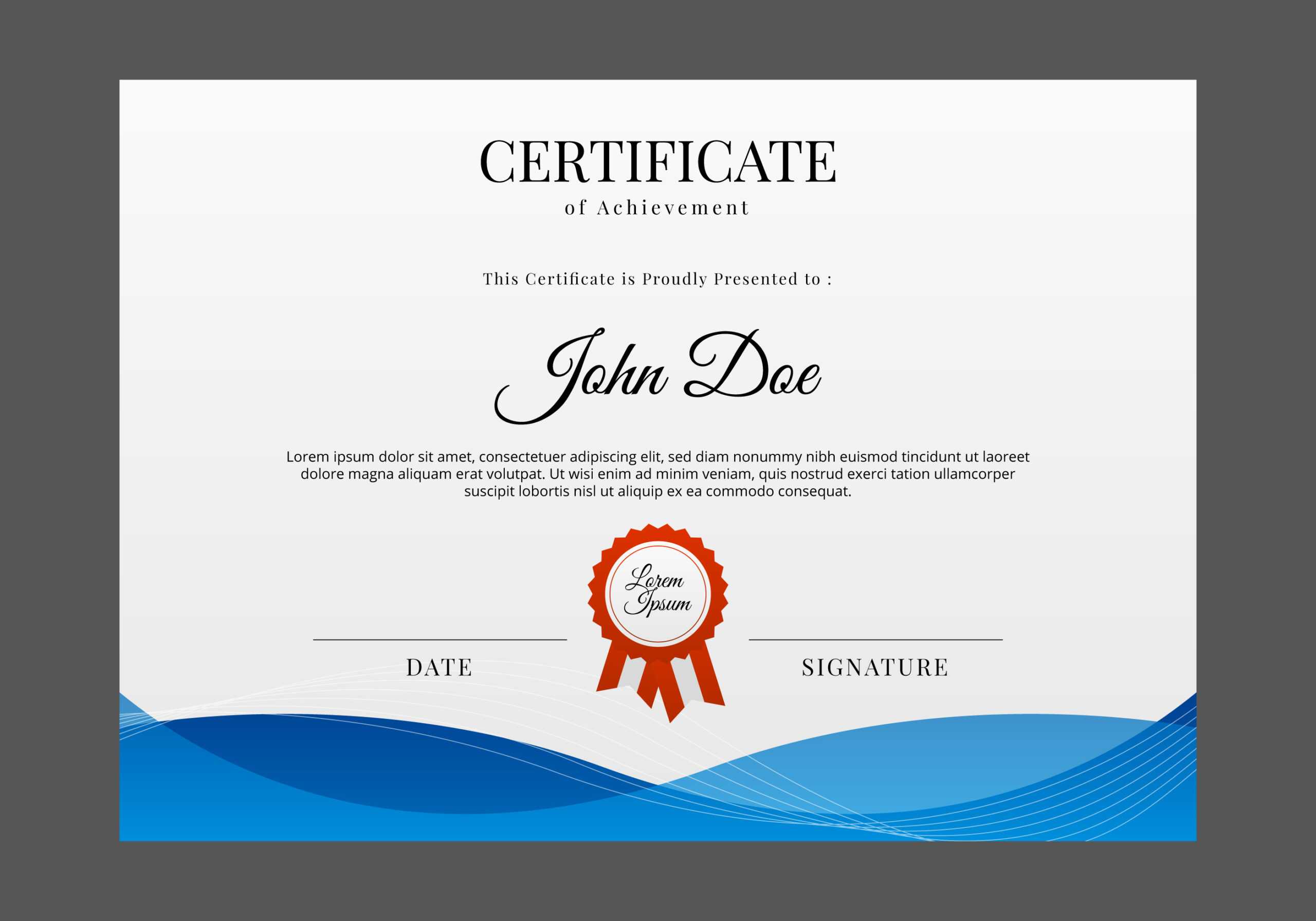 Certificate Templates, Free Certificate Designs Within Landscape Certificate Templates