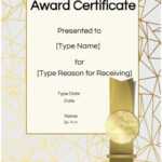 Certificate Templates Intended For Free Printable Blank Award Certificate Templates
