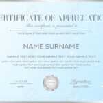 Certificate Vector Template With Silver Border And Seal (Emblem) Within Formal Certificate Of Appreciation Template