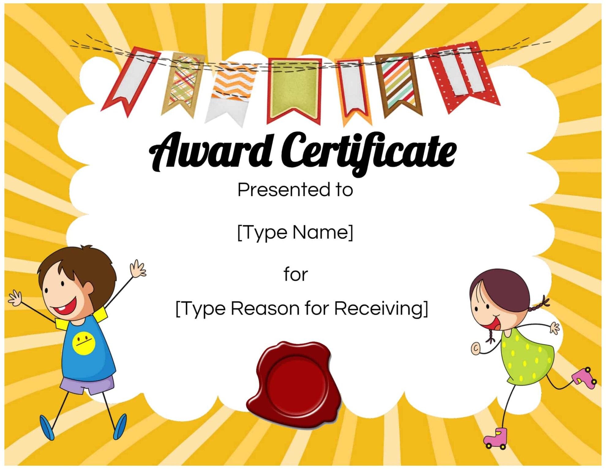 Certificates For Kids For Children s Certificate Template Best 