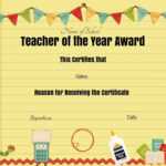 Certificates For Kids – Free And Customizable – Instant Download Within Teacher Of The Month Certificate Template