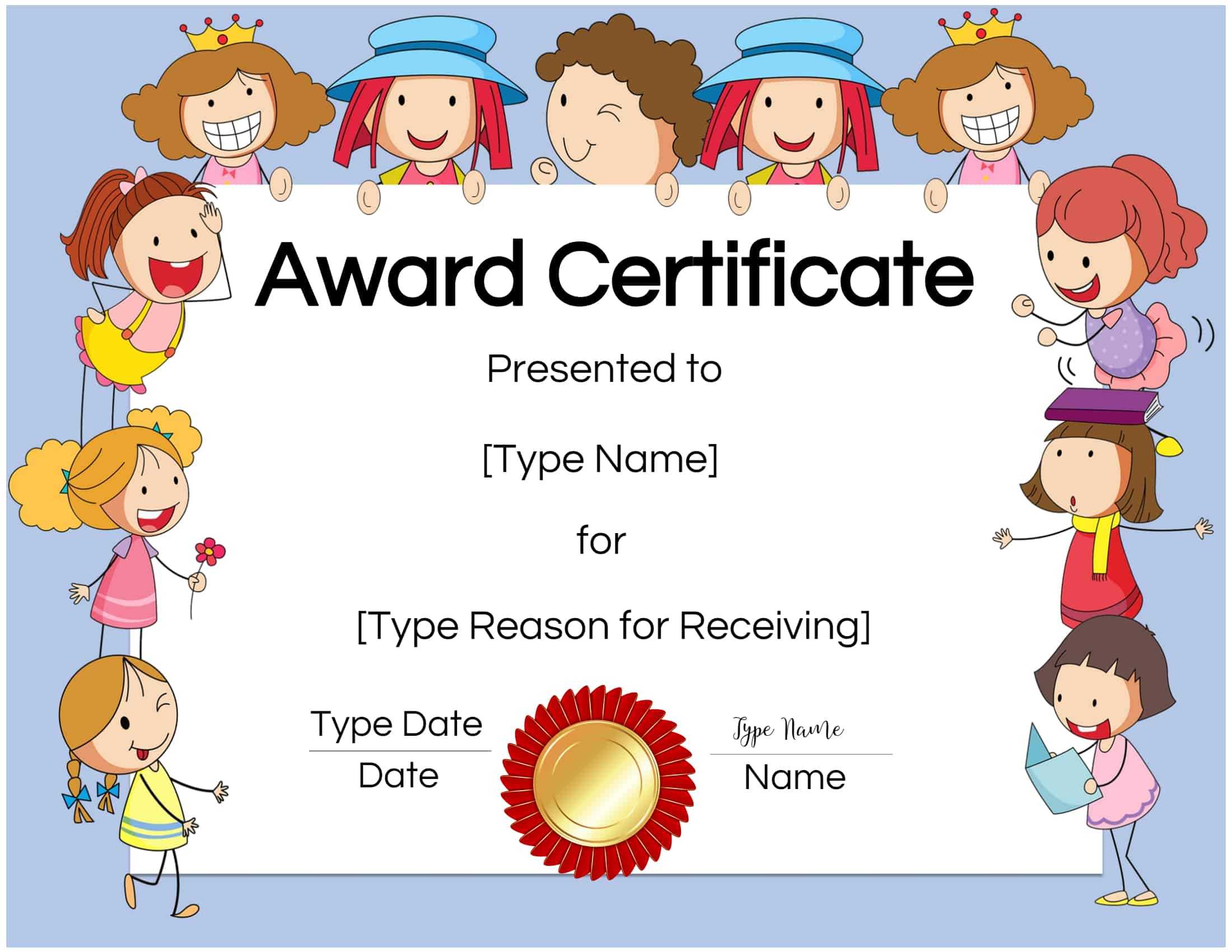 Certificates For Kids Within Children's Certificate Template