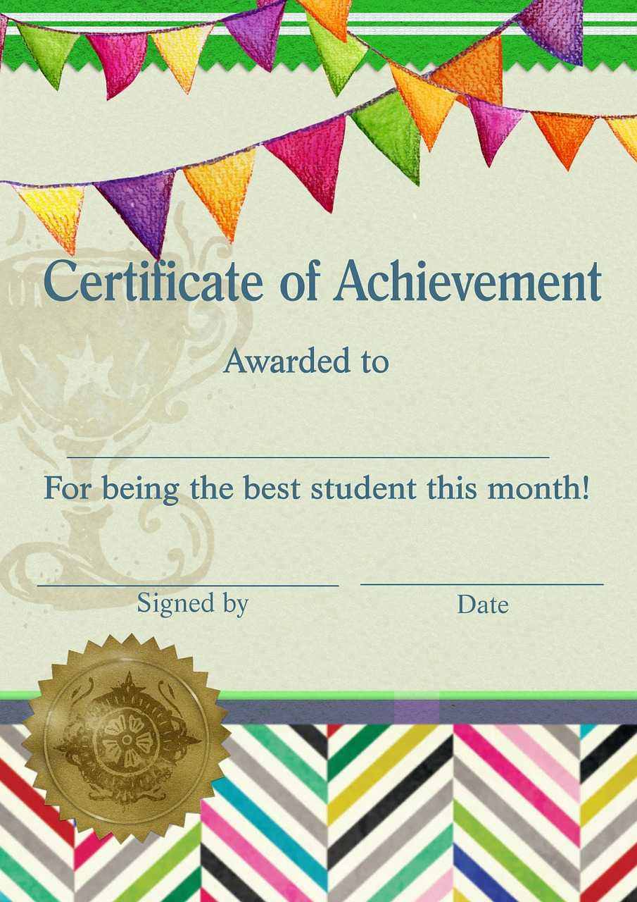 Certificate,template,student,teacher,banner – Free Image Within Teacher Of The Month Certificate Template