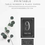 Chalkboard Diy Table Numbers And Place Cards Regarding Table Number Cards Template