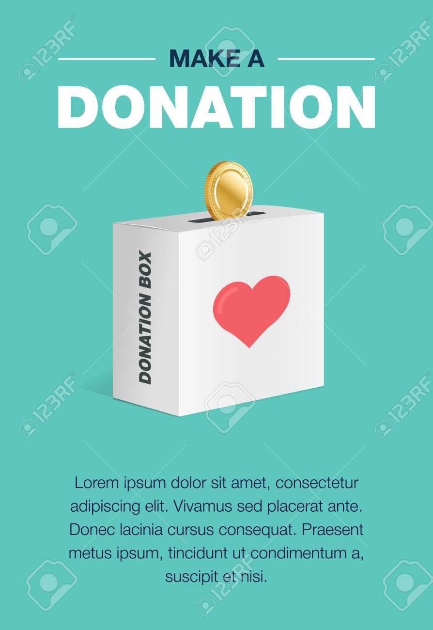 Charity And Donation Poster Set. Flat Design. For Background.. With Regard To Donation Card Template Free