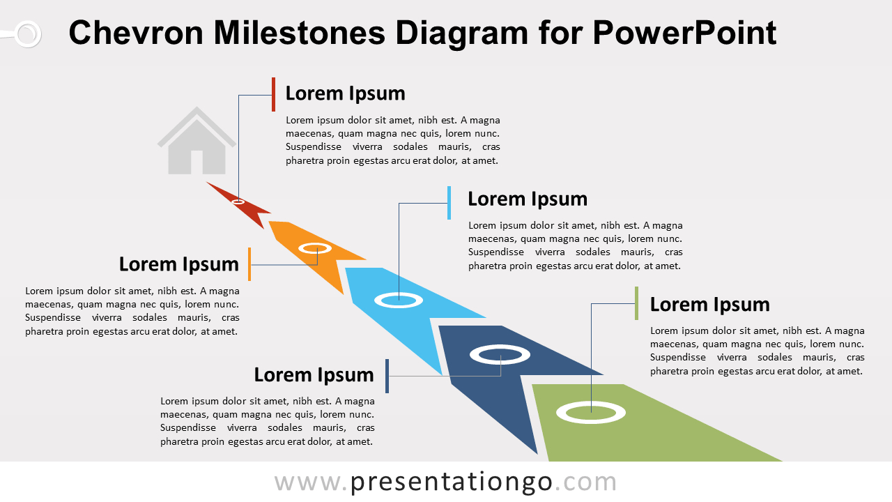 Chevron Milestones Diagram For Powerpoint – Presentationgo For Powerpoint Chevron Template