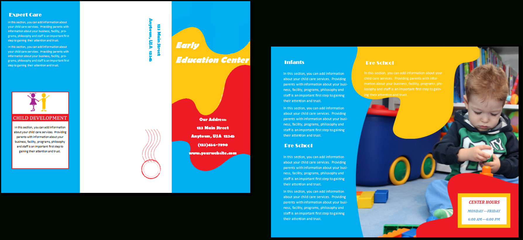 Child Care Brochure Template 24 In Daycare Brochure Template