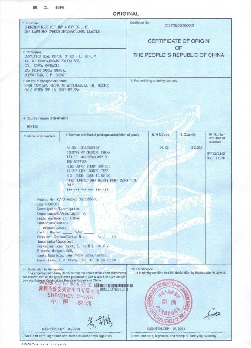 China Certificate Of Origin | Cfc Within Certificate Of Origin For A Vehicle Template