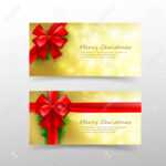 Christmas Card Template For Invitation And Gift Voucher With.. Intended For Present Card Template