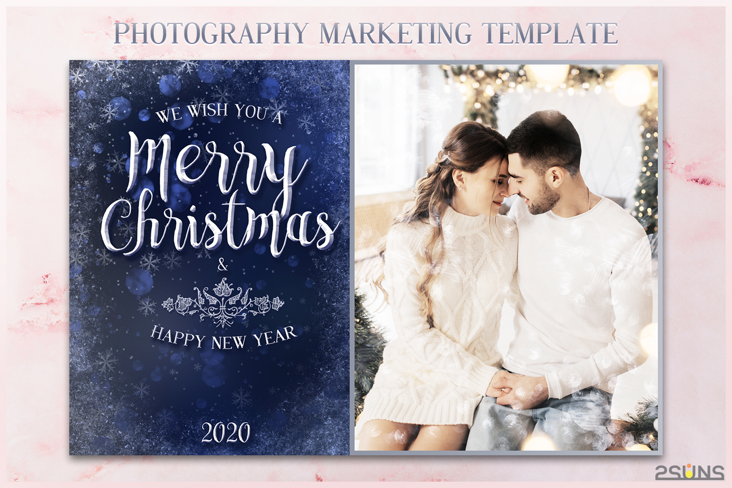 Christmas Card Template, Photoshop Template 5X7 Flat Card For Christmas Photo Card Templates Photoshop