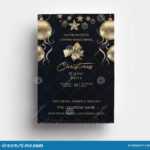 Christmas Dinner Party Invitation Card Template Stock Vector With Regard To 4X6 Photo Card Template Free