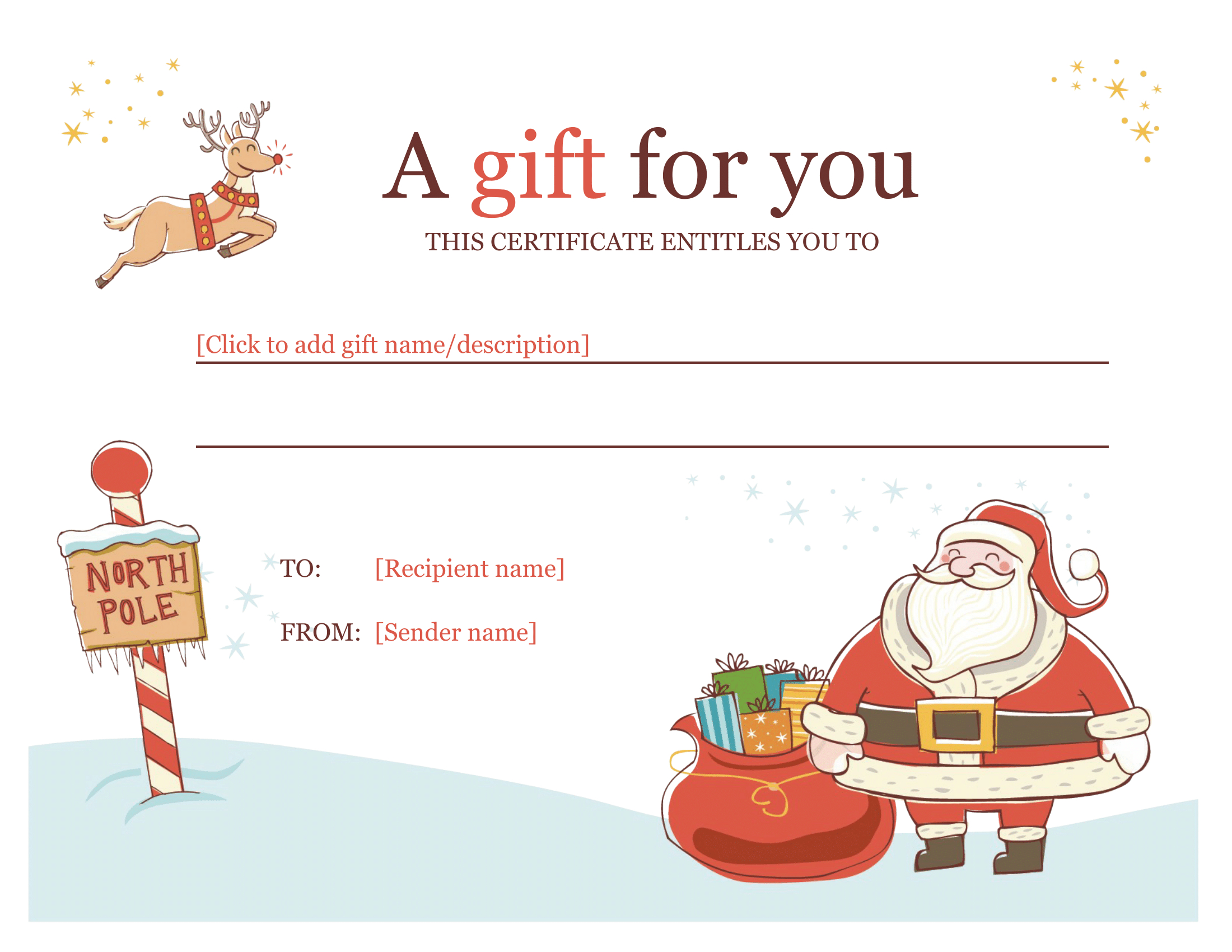 Christmas Gift Certificate – Download A Free Personalized Throughout Free Christmas Gift Certificate Templates