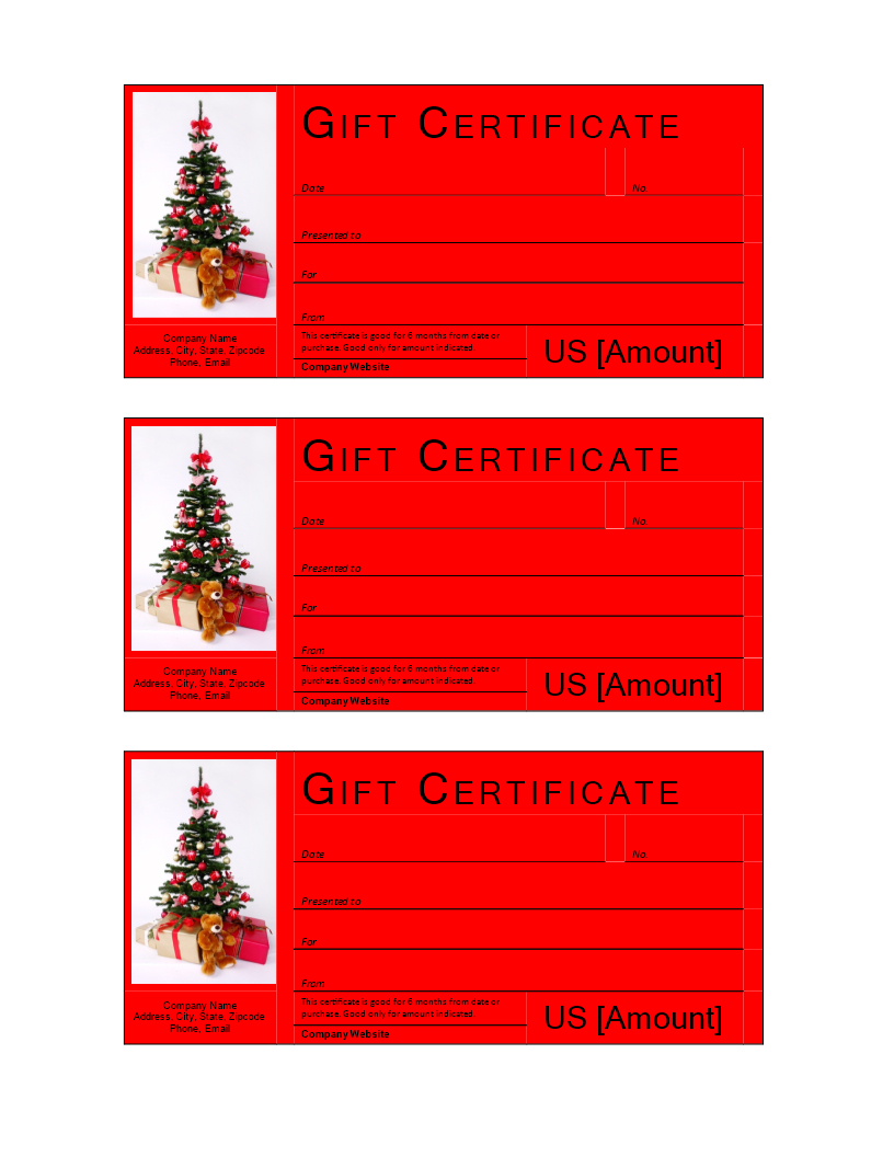 Christmas Gift Certificate Template | Templates At In Christmas Gift Certificate Template Free Download