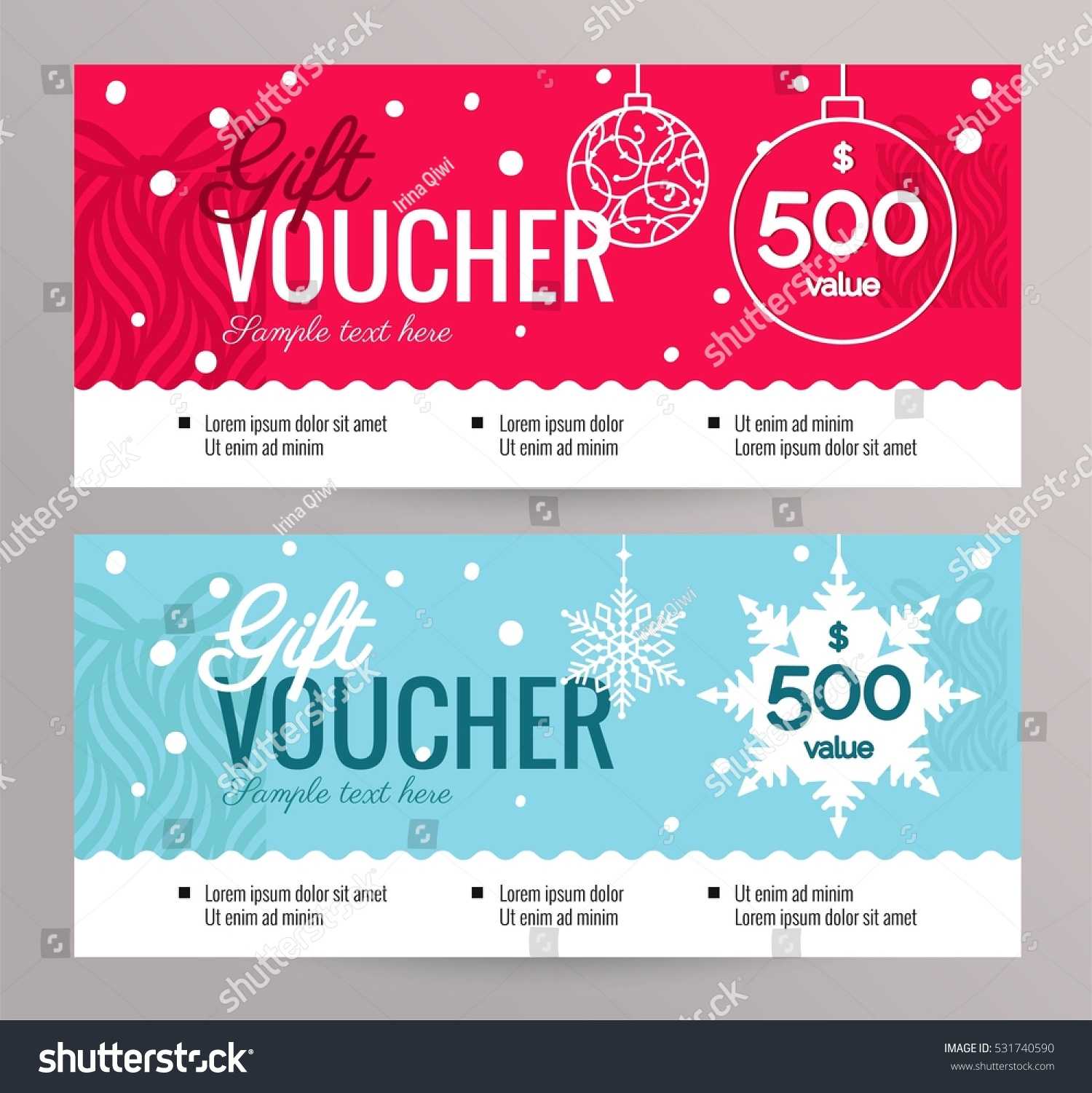Christmas Gift Voucher Coupon Discount Gift Stock Image Within Merry Christmas Gift Certificate Templates