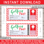Christmas Golfing Trip Tickets Inside Golf Gift Certificate Template