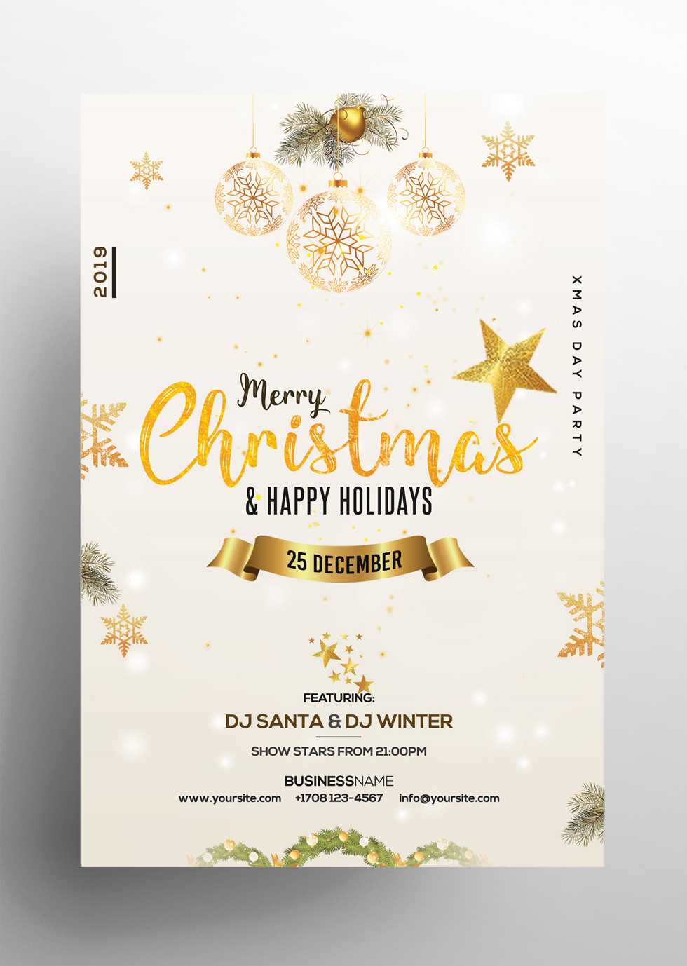 Christmas & Holiday – Free Invitation & Flyer Psd Template In Christmas Brochure Templates Free