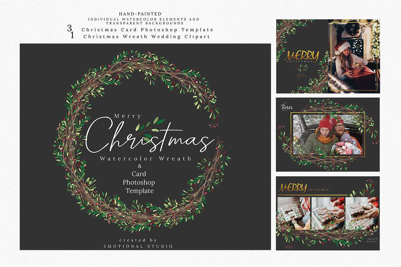 Christmas Photo Card Template – 3Motional Pertaining To Christmas Photo Card Templates Photoshop