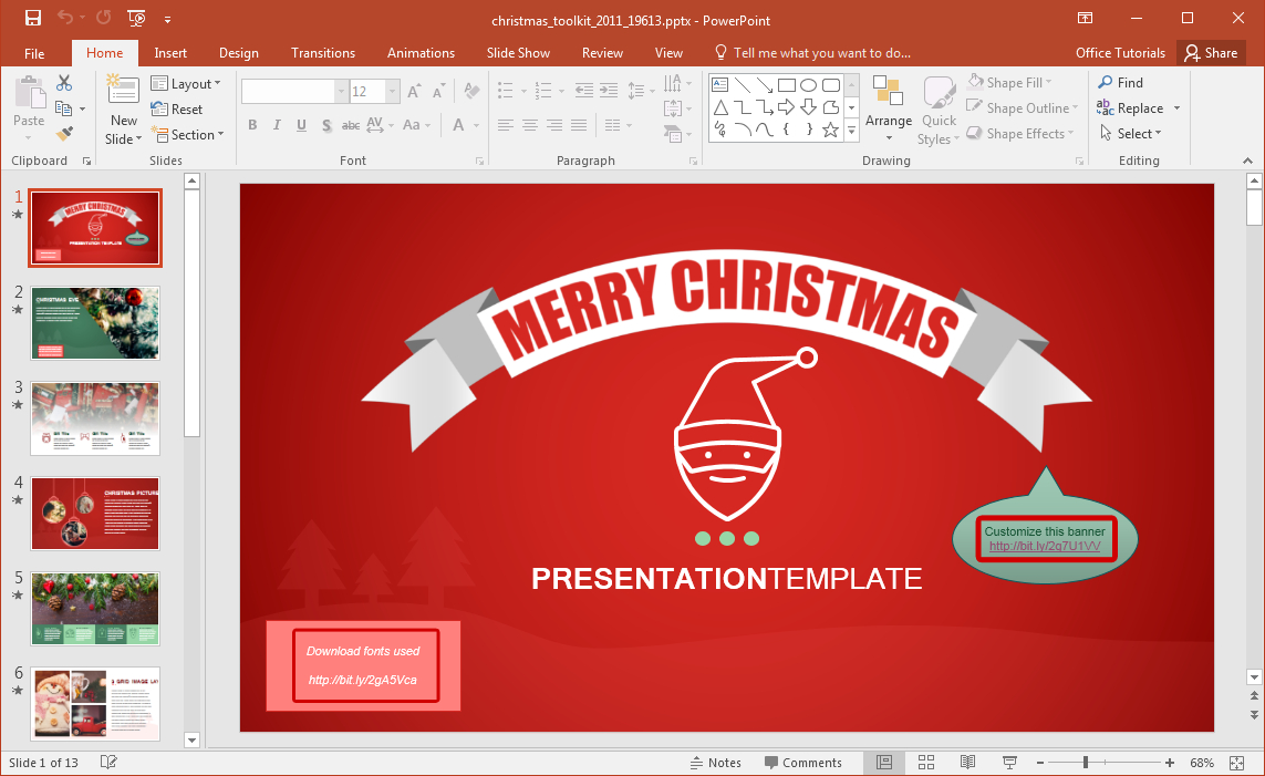 Christmas Presentation Template For Powerpoint Within Powerpoint Default Template