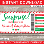 Christmas Surprise Concert Ticket Gift Regarding Movie Gift Certificate Template