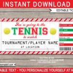 Christmas Tennis Gift Tickets Inside Tennis Gift Certificate Template
