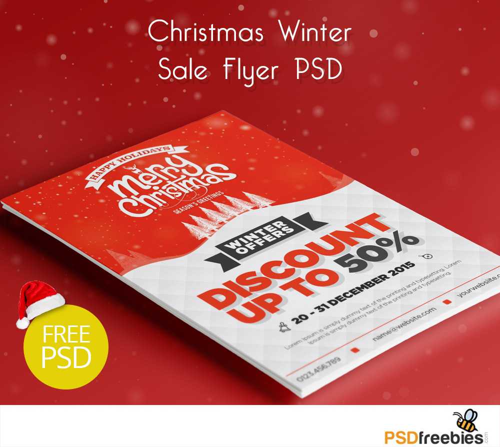 Christmas Winter Sale Flyer Psd Freebie | Psdfreebies Intended For Christmas Brochure Templates Free