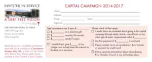 Church Capital Campaign Pledge Card Samples within Church Pledge Card Template