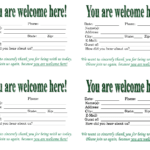 Church Quotes For Welcoming Guests. Quotesgram With Regard To Church Visitor Card Template