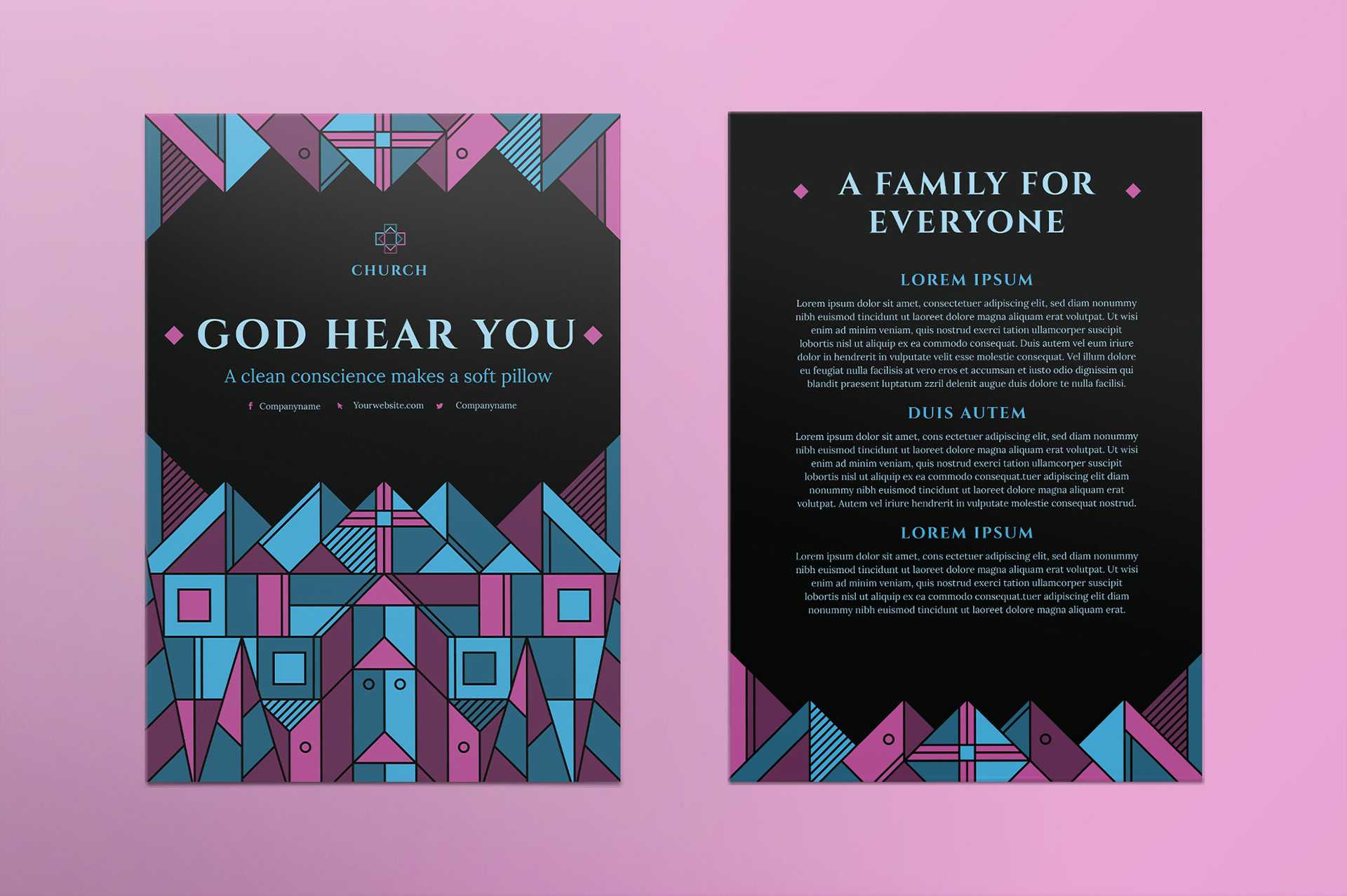 Church Templates Suite On Behance Intended For Free Church Brochure Templates For Microsoft Word