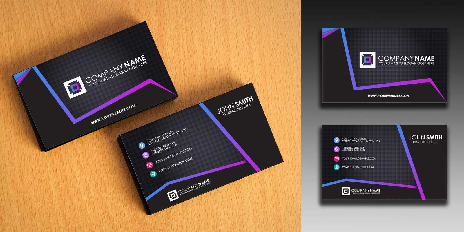 Clean And Simple Business Card Template Intended For Buisness Card Templates
