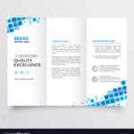 Clean Tri Fold Brochure Template Design With Blue For Tri Fold Brochure Template Illustrator