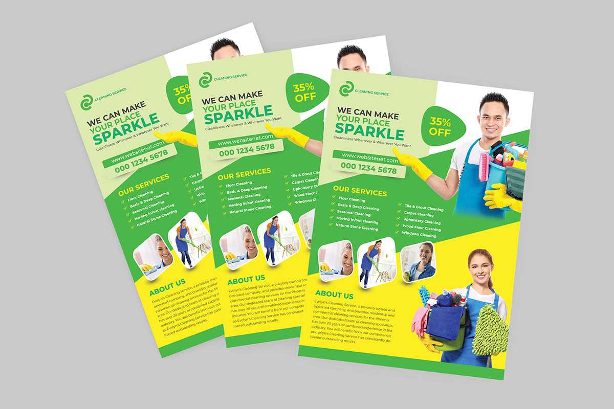 Cleaning Flyer Template On Sdm Creative Collective Throughout Commercial Cleaning Brochure Templates