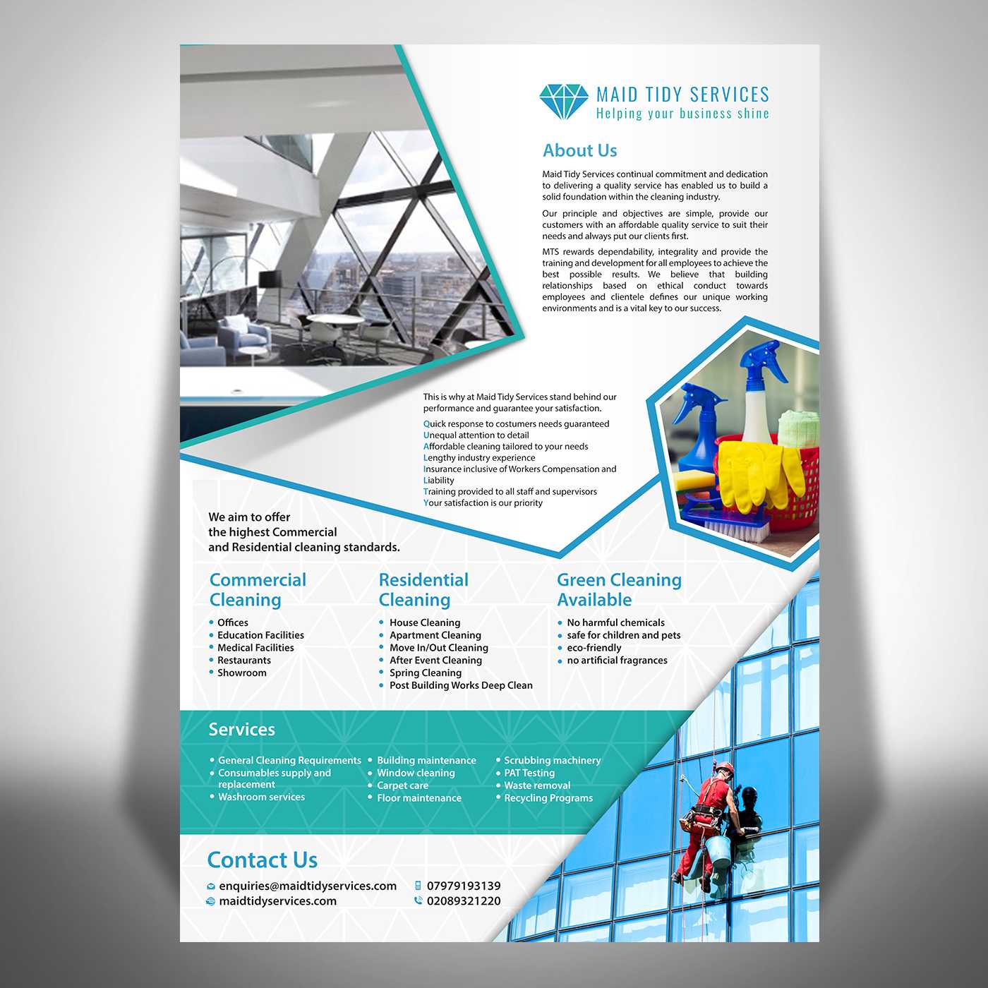 Cleaning Service Flyers Sample – Tomope.zaribanks.co With Regard To Commercial Cleaning Brochure Templates