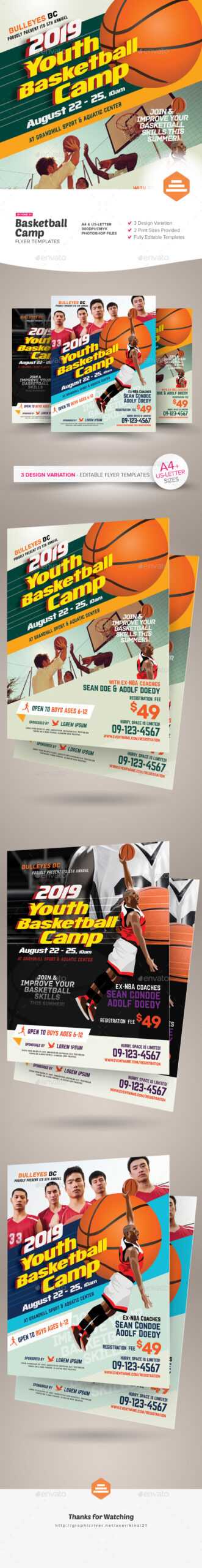 Clinic Graphics, Designs & Templates From Graphicriver Pertaining To Basketball Camp Brochure Template