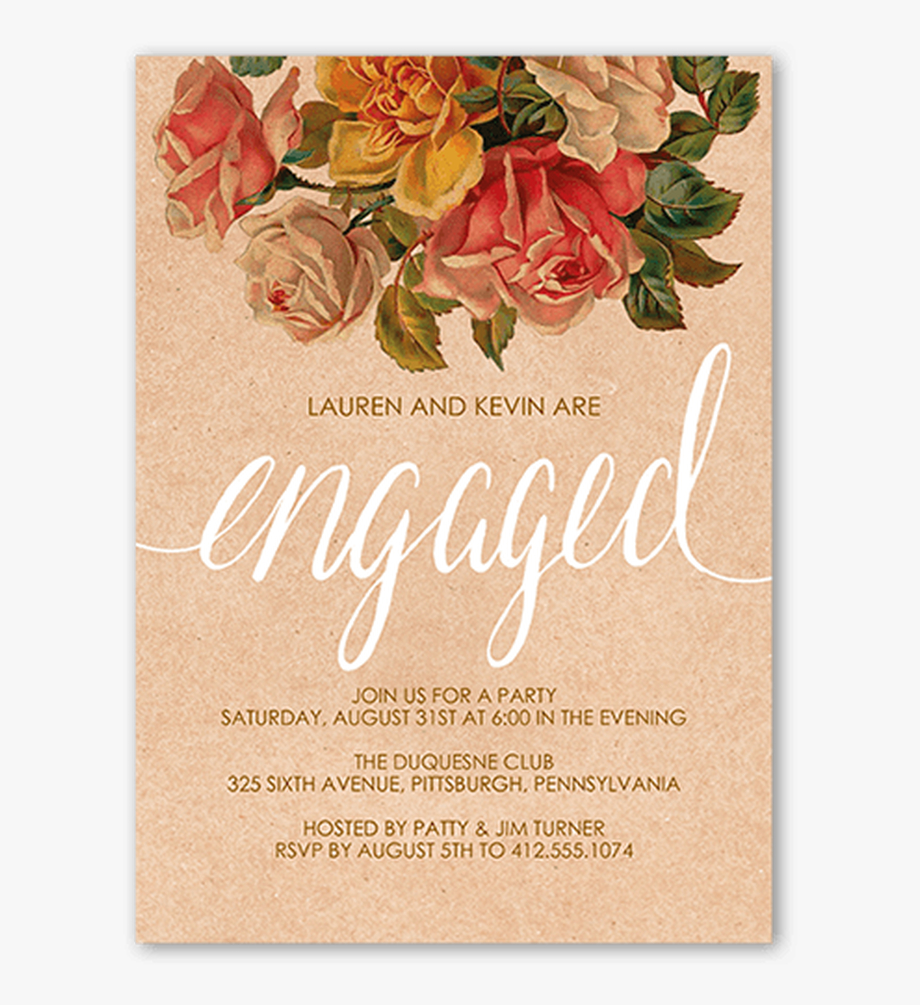 Clip Art Engagement Party Invitations Templates – Engagement With Regard To Engagement Invitation Card Template