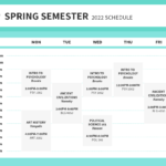 College Weekly Class Schedule Template In Classroom Certificates Templates