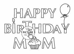 Coloring : Free Birthday Card For Grandma Printable Coloring within Mom Birthday Card Template